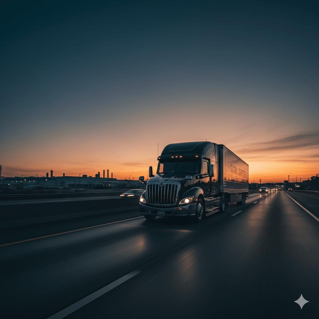 HHT truck moving freight on the road